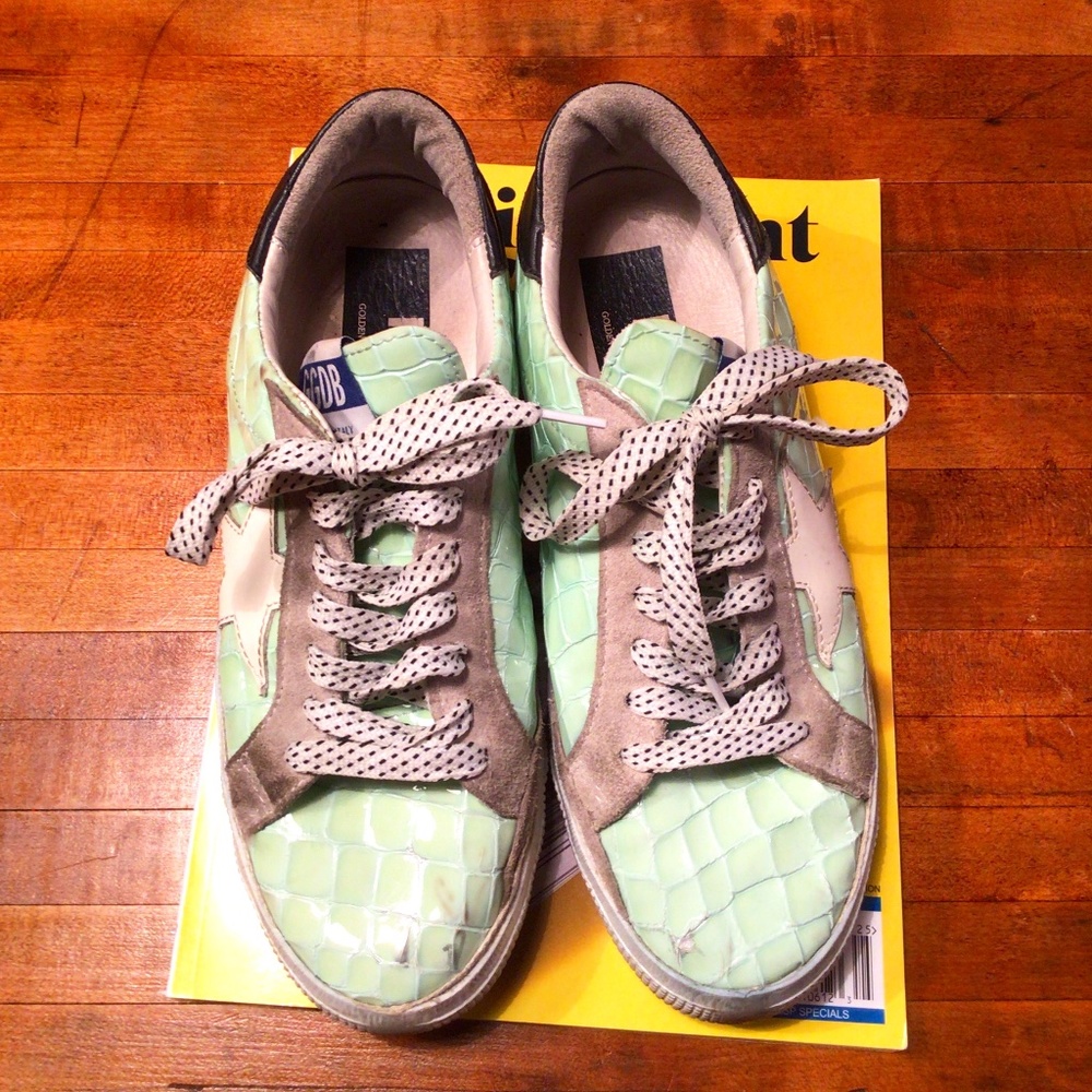 Golden Goose May Sneakers Shoes, super distressed but still adorable! 💜Size 38